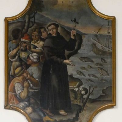 Saint Anthony of Padova preaches to the fishes. Last quarter of the 18th century